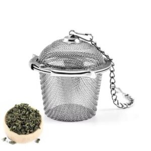 Stainless Steel Tea Infuser for Loose Leaf Tea Brewing  | Rust-Free Tea Steeper for Herbal, Black Tea Locking Infuser Basket (1)