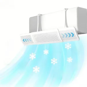 Plastic Air Conditioner Deflector 22-32 inches Retractable Wind Deflector Adjustable Angle Design Universal Hanging Air Conditioner Wind Deflector for Room Bedroom Office