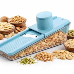 Manual Dry Fruit Slicer - Stainless Steel Blade Cutter for Kitchen and Home Use - Perfect for Chopping Herbs, Garlic, Ginger - Durable ABS Plastic Construction - Easy to Use and Clean