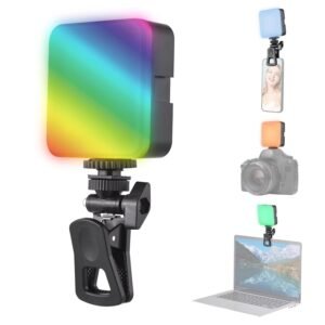 LED Pocket Video Light AY-83 | Clip-On Rechargeable Fill Light for Phone, Laptop, Camera | Adjustable Brightness, 150° Angle | Perfect for Video Calls, Vlogging, Streaming & Content Creation