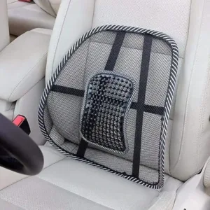 Car Back Pain Relief Cushion | Lower Back Support & Lumbar Support for Car, Office Chair & Home Seat | Orthopedic Back Rest Cushion – Black